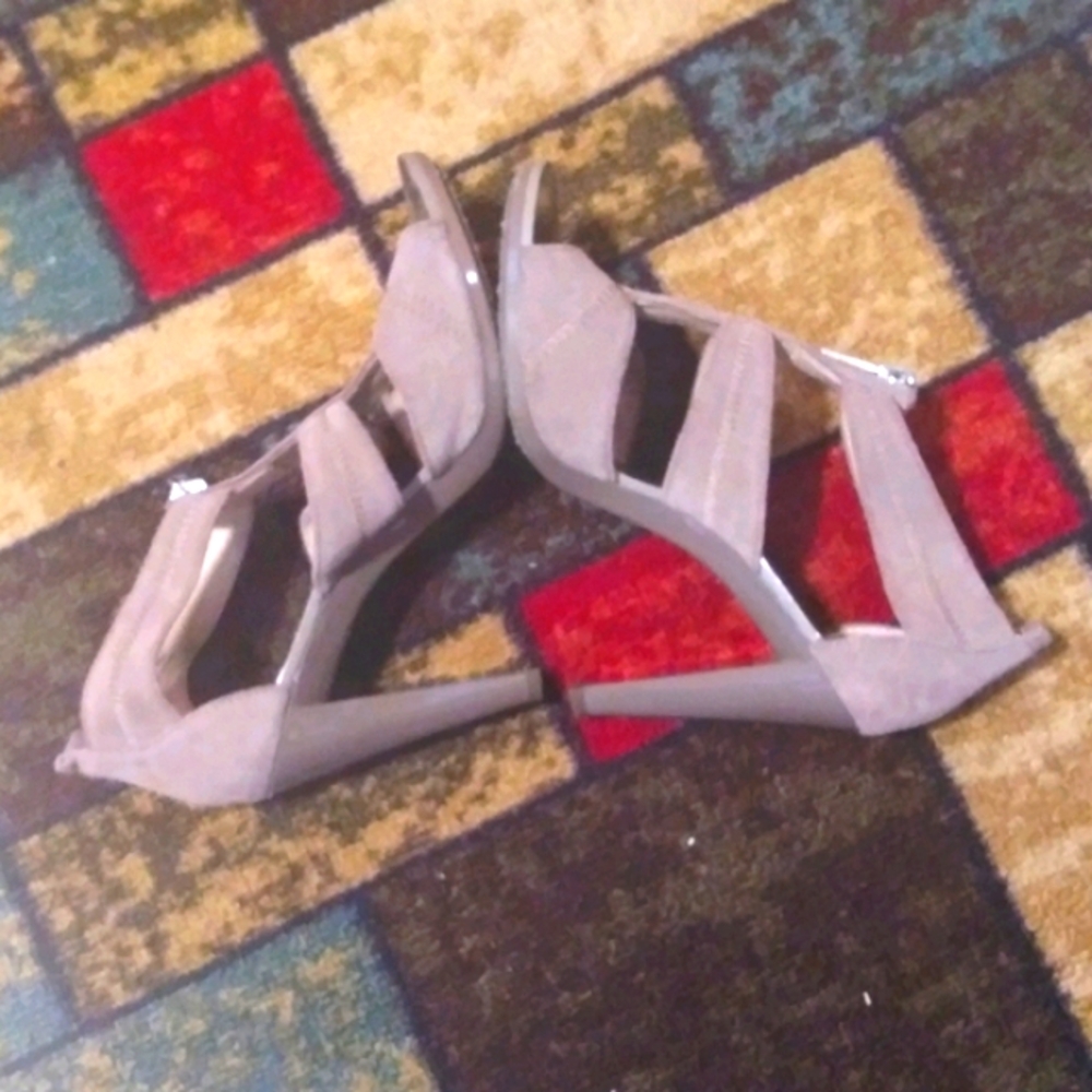 NEW Michael Kors Suede Zip Up Sandal Pumps - Picture 8 of 9